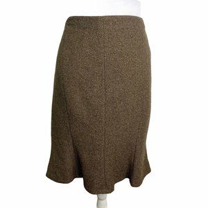 Ralph Lauren Virgin Wool Knee Length A Line Skirt